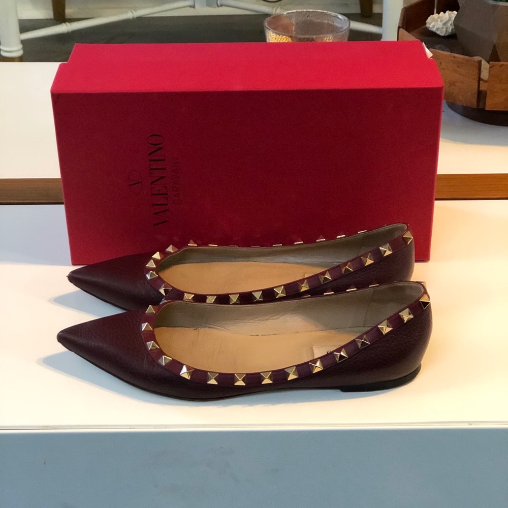Valentino Rockstud flats 38/8 with box